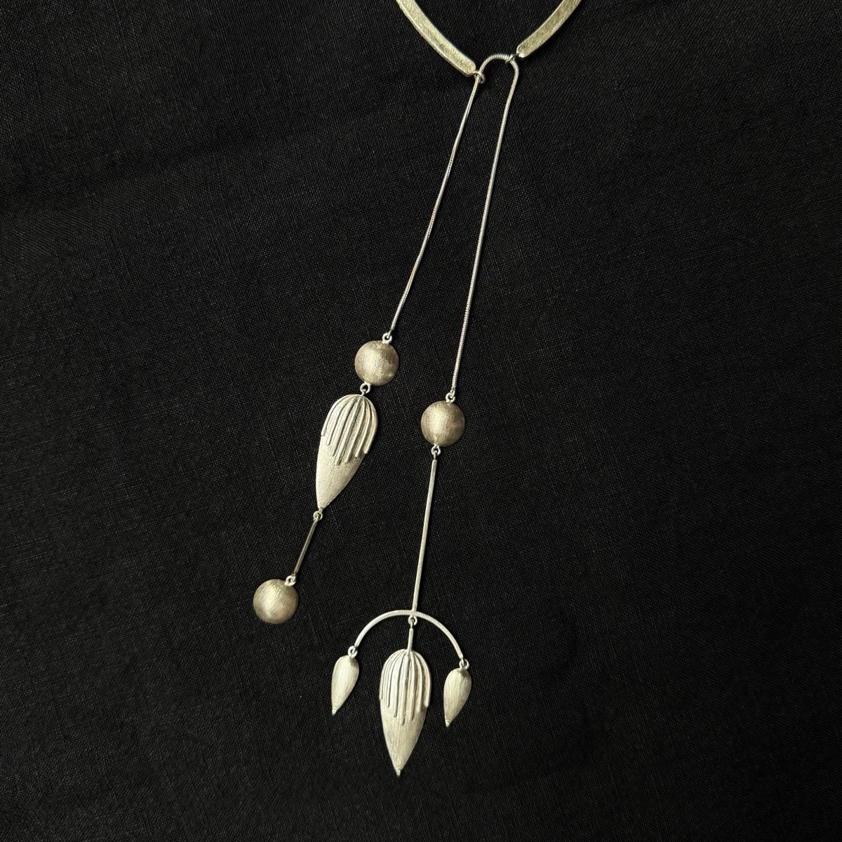  ǥʡ С ꡼ ꥨå ͥå쥹India Designer's Silver lariat Necklace