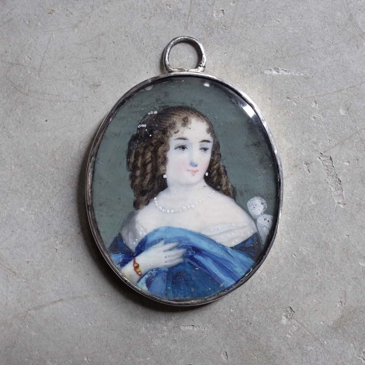 硼 С ߥ˥塼 ᥿ ڥȥȥåס1800-30's SIlver Georgian Miniature Metal Pendant Top