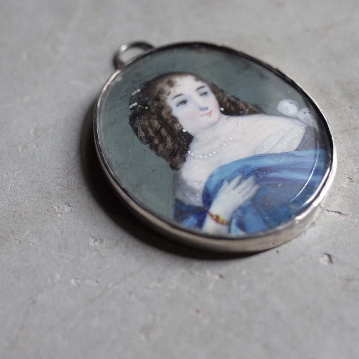硼 С ߥ˥塼 ᥿ ڥȥȥåס1800-30's SIlver Georgian Miniature Metal Pendant Top