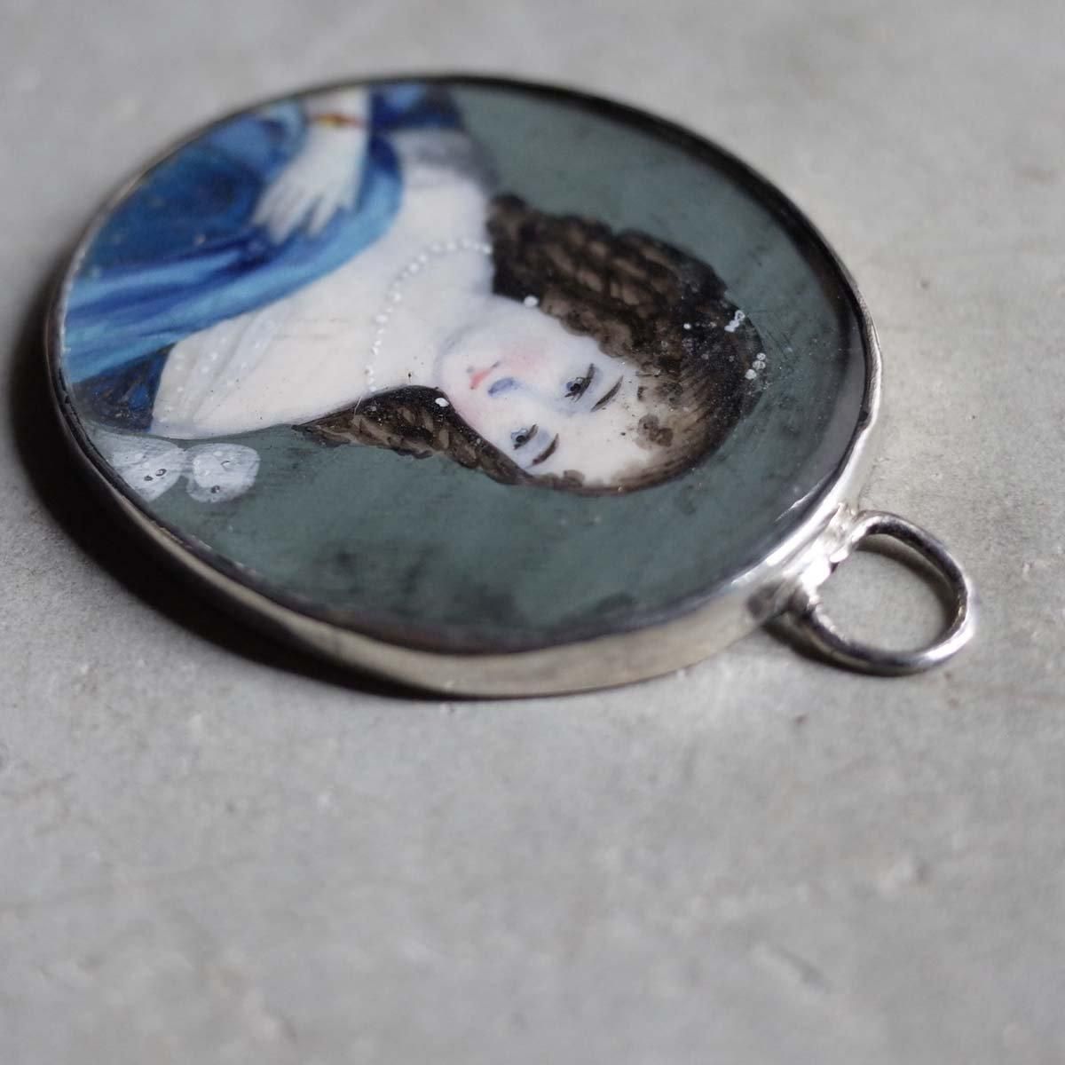 硼 С ߥ˥塼 ᥿ ڥȥȥåס1800-30's SIlver Georgian Miniature Metal Pendant Top