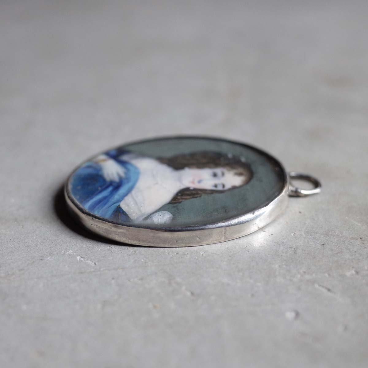 硼 С ߥ˥塼 ᥿ ڥȥȥåס1800-30's SIlver Georgian Miniature Metal Pendant Top