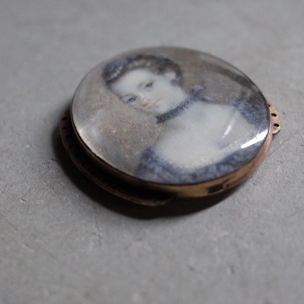 ジョージアン ミニアチュール メタル マザーオブパール バックル