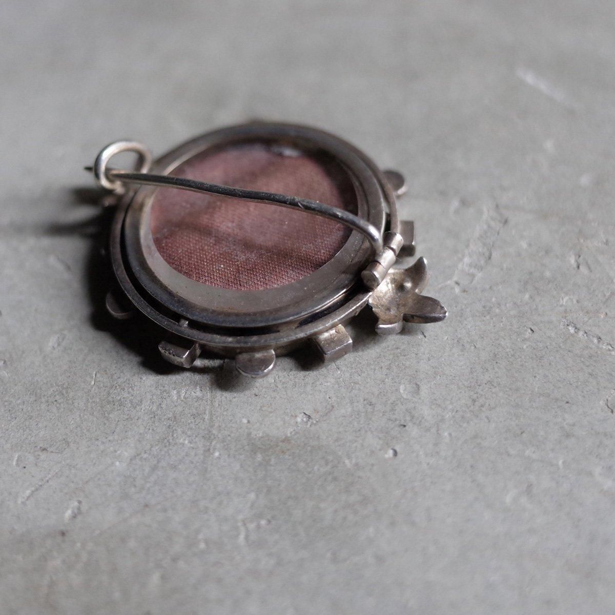 ߥ˥塼 С᥿ ѡ å ֥19th Miniature Silver Metal Pearl Locket Brooch 