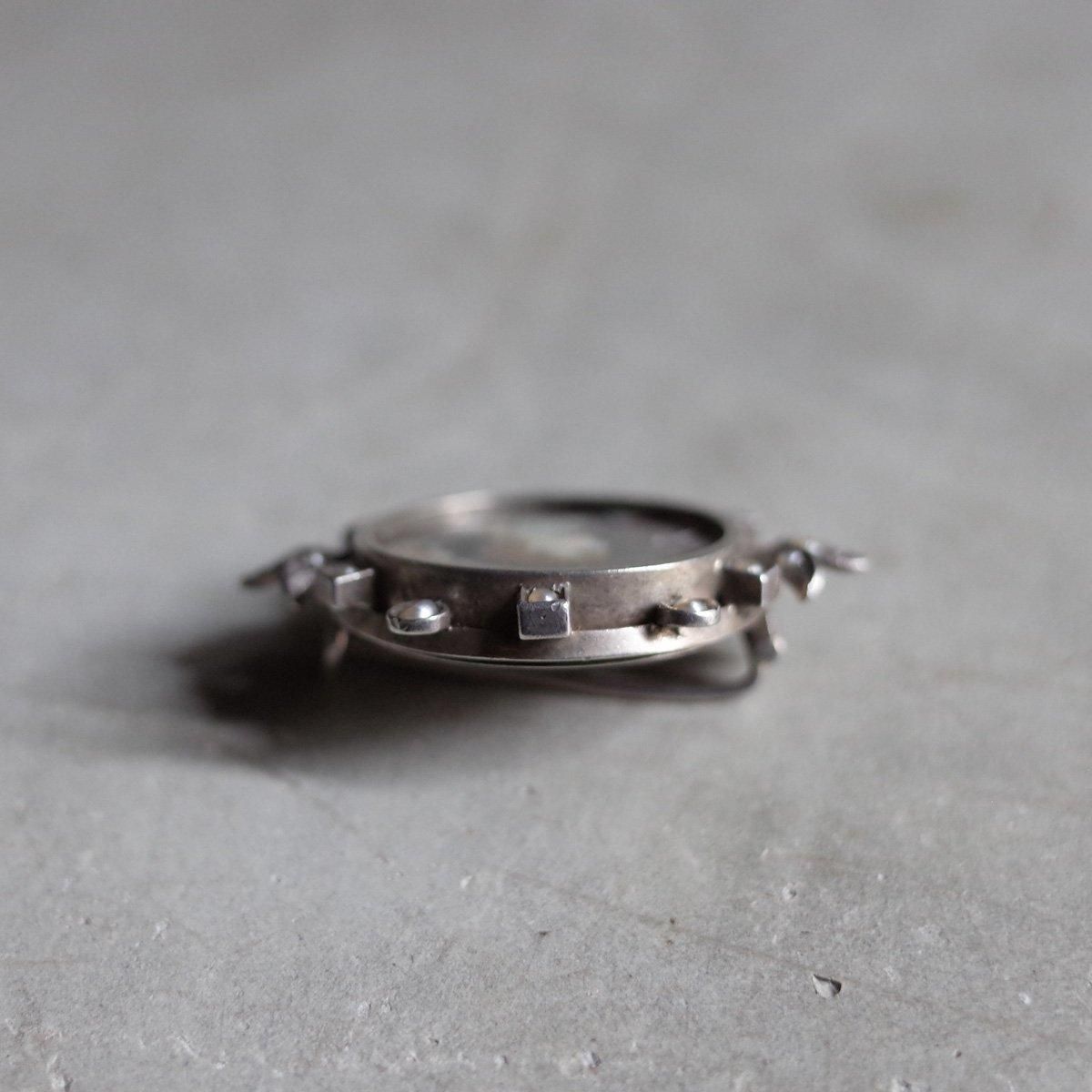 ߥ˥塼 С᥿ ѡ å ֥19th Miniature Silver Metal Pearl Locket Brooch 