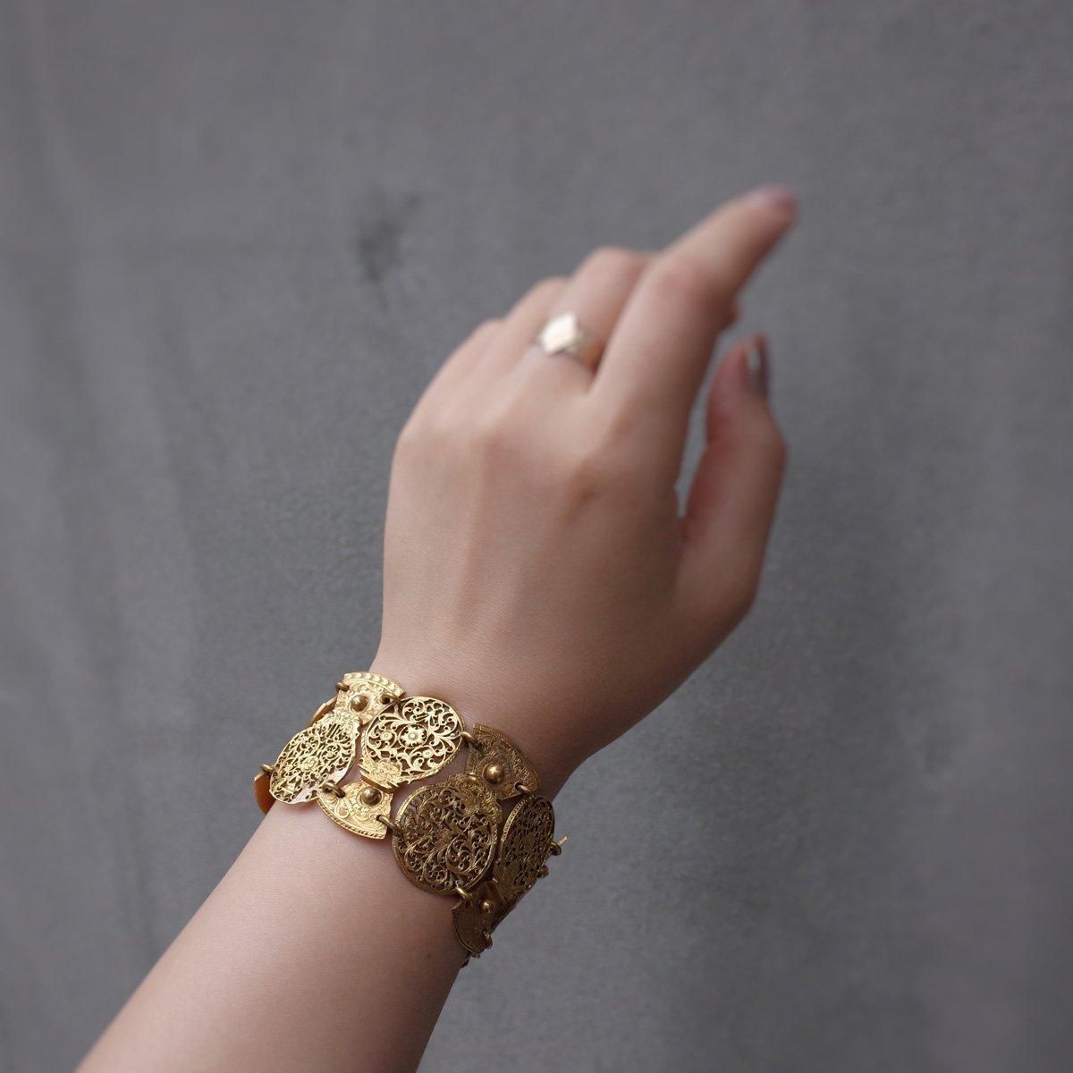 ȥꥢ ץѡ ֥쥹åȡ18th Brass Watch Parts Bracelet
