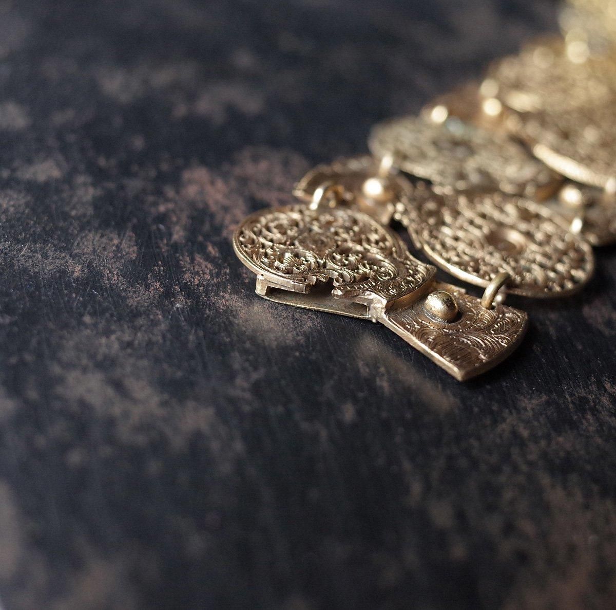 ȥꥢ ץѡ ֥쥹åȡ18th Brass Watch Parts Bracelet
