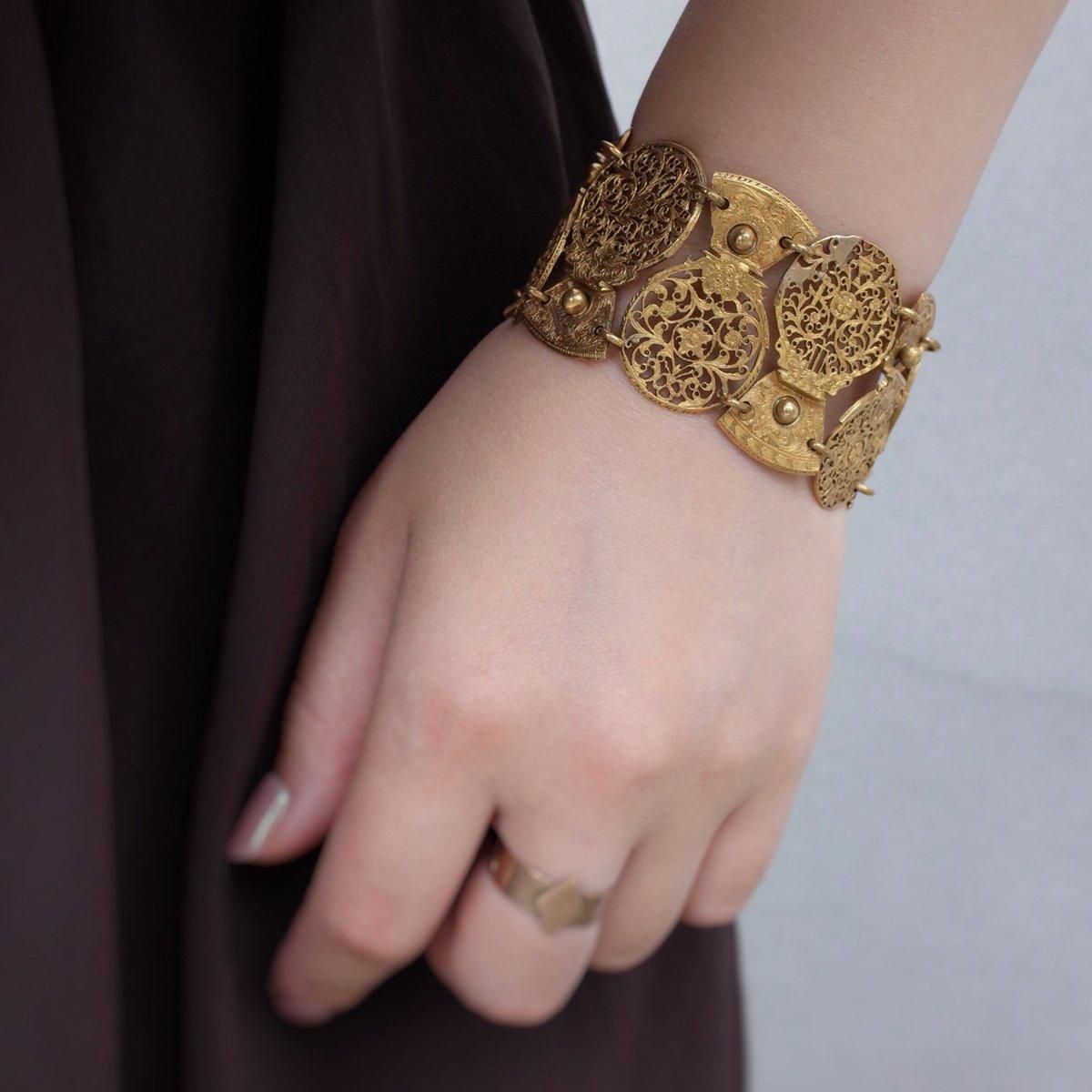 ȥꥢ ץѡ ֥쥹åȡ18th Brass Watch Parts Bracelet