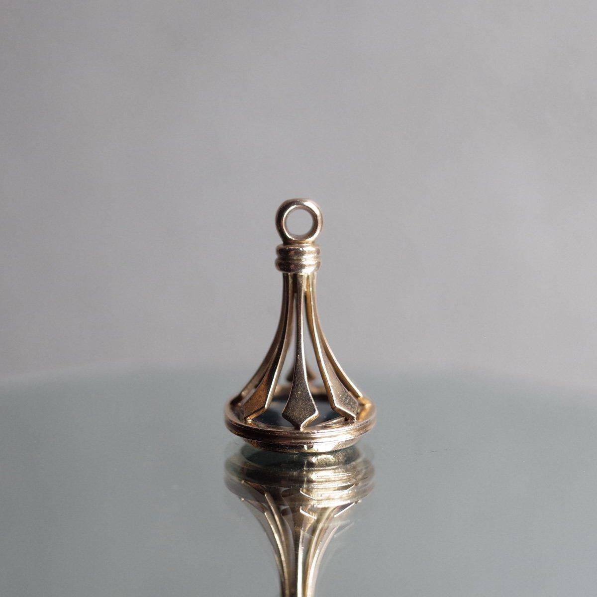 9 ֥åɥȡ ե֥Victorian - Art Deco 9K Blood Stone Fob Seal