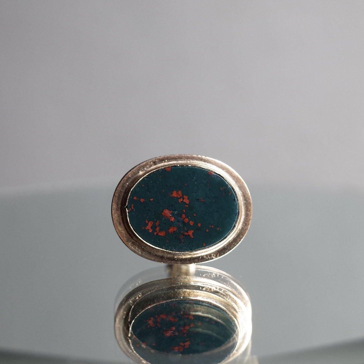 9 ֥åɥȡ ե֥Victorian - Art Deco 9K Blood Stone Fob Seal