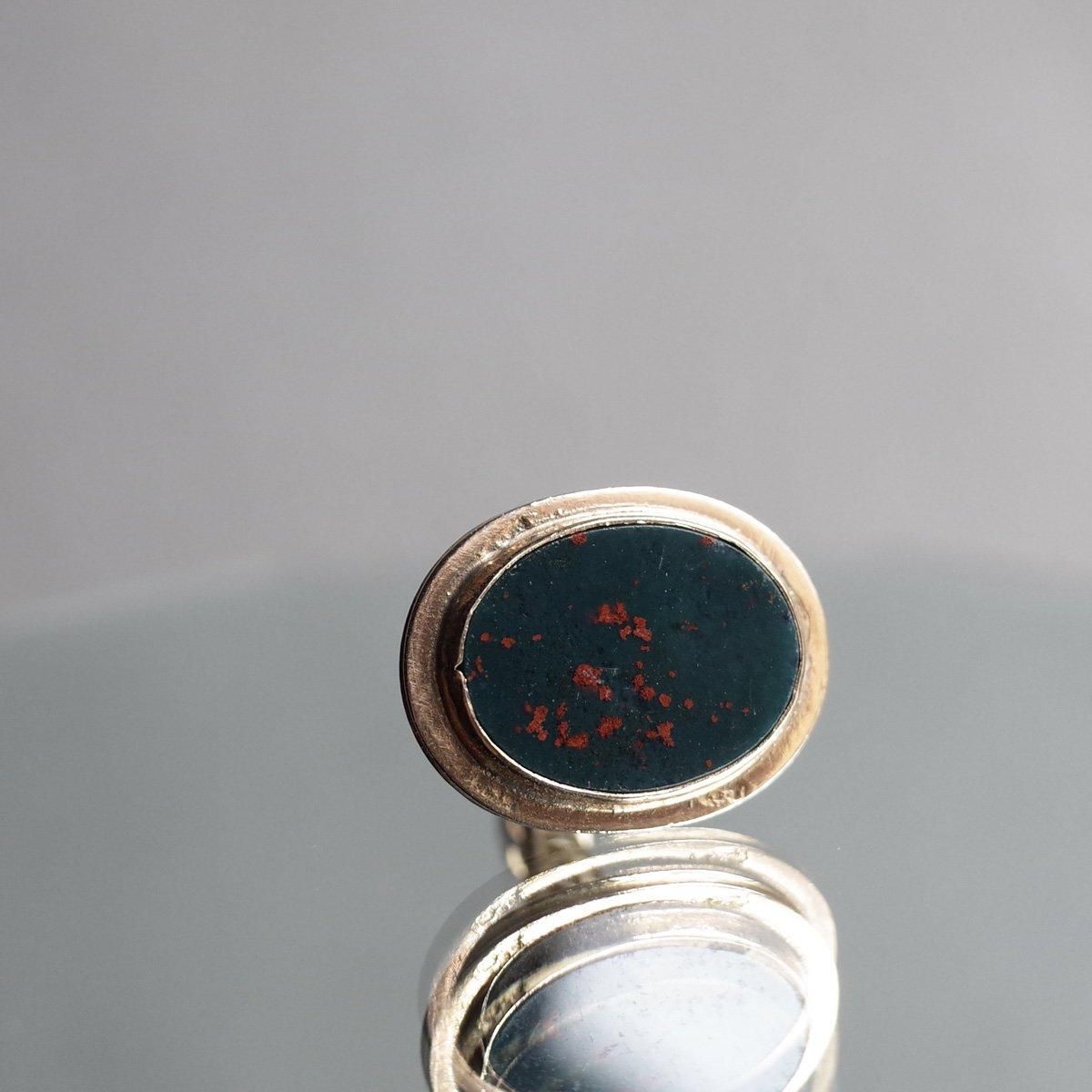 9 ֥åɥȡ ե֥Victorian - Art Deco 9K Blood Stone Fob Seal