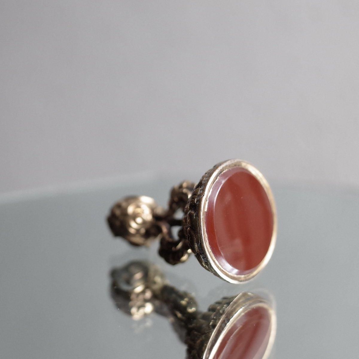 ͥꥢ ե֥Victorian - Art Deco Carnelian Fob Seal