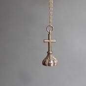 륻ɥˡ  ե֥Victorian - Art Deco Chalcedony Cross Fob Seal