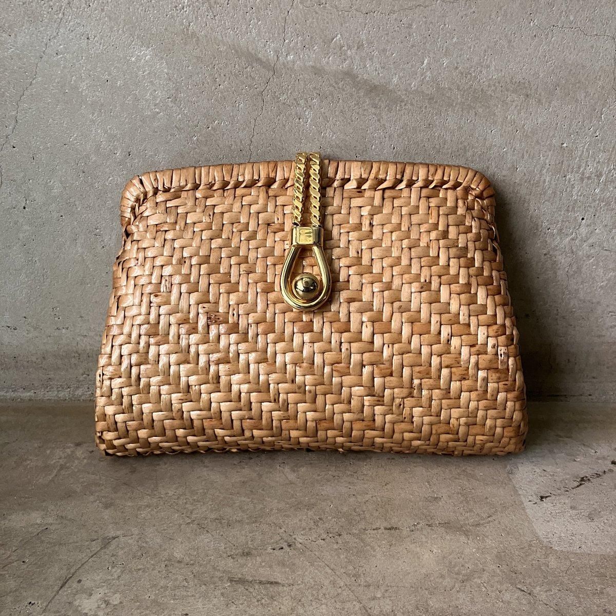 ơ  2WAY Хå ١Vintage Rattan Shoulder Bag