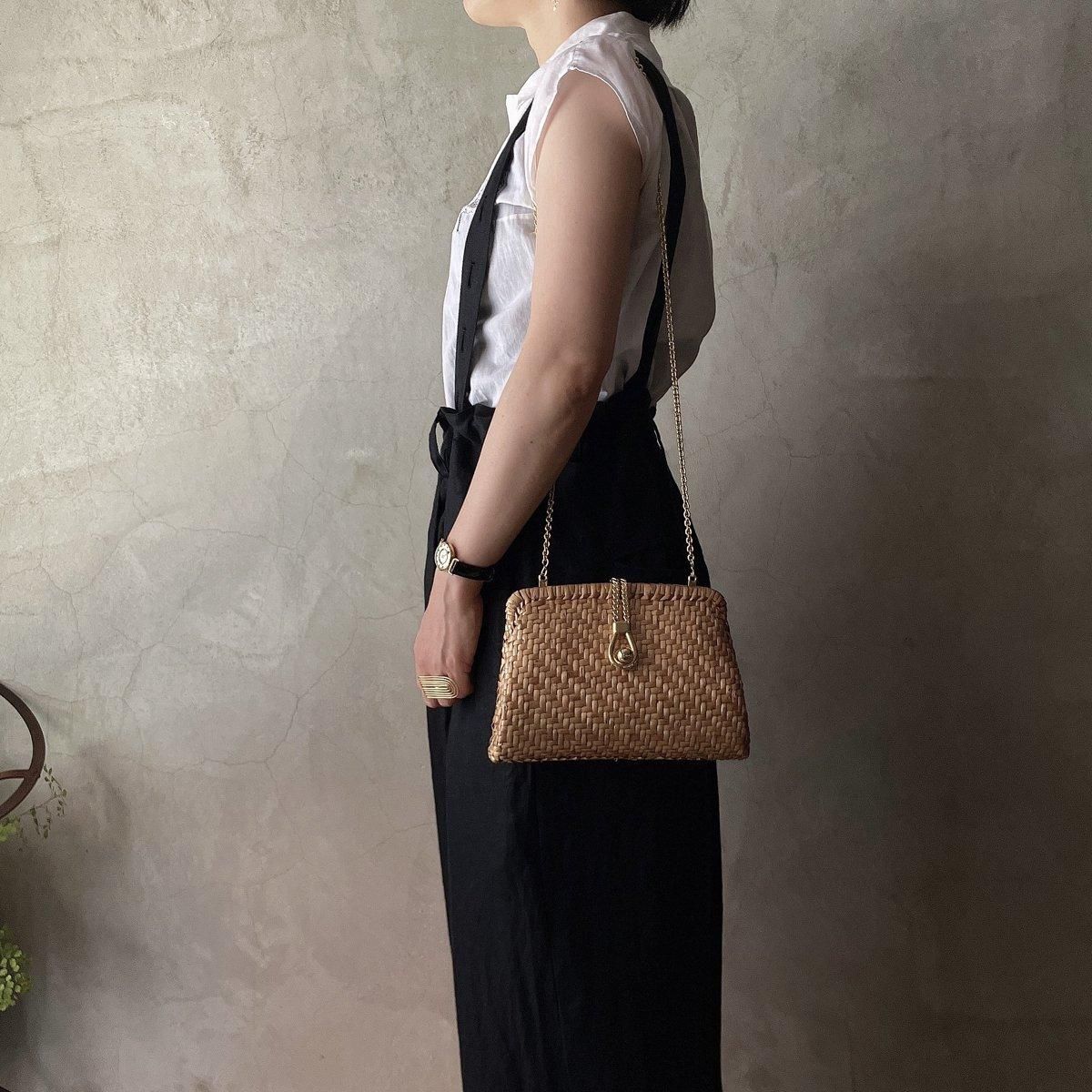 ơ  2WAY Хå ١Vintage Rattan Shoulder Bag