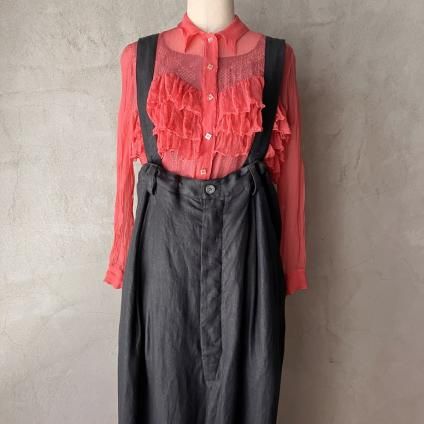 ե ơ 륯ե ե֥饦French Vintage Chiffon Frill Blouse