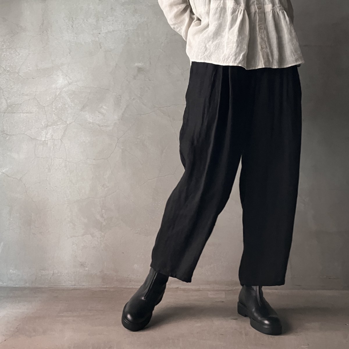 <img class='new_mark_img1' src='https://img.shop-pro.jp/img/new/icons13.gif' style='border:none;display:inline;margin:0px;padding:0px;width:auto;' />suzuki takayuki  wide legged pants ʥ業 磻ɥåɥѥĭLamp Black / Unisex 