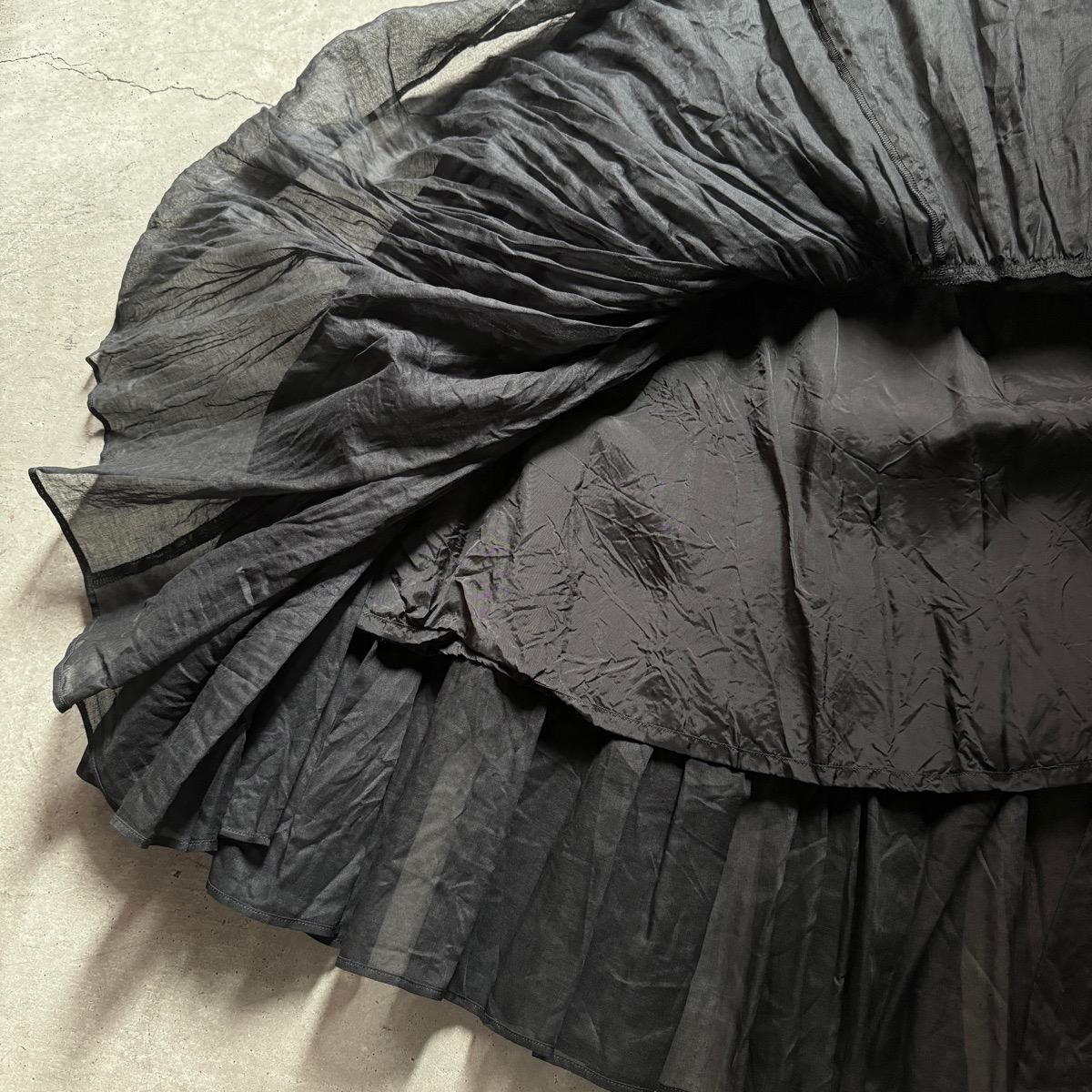 suzuki takayuki  tiered skirtʥ業 ƥɥȡBlack