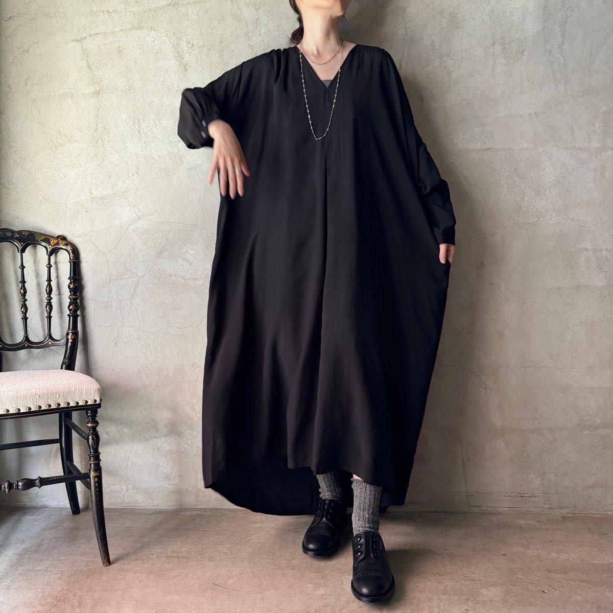suzuki takayuki v-neck dress ʥ業 Vͥåɥ쥹Black