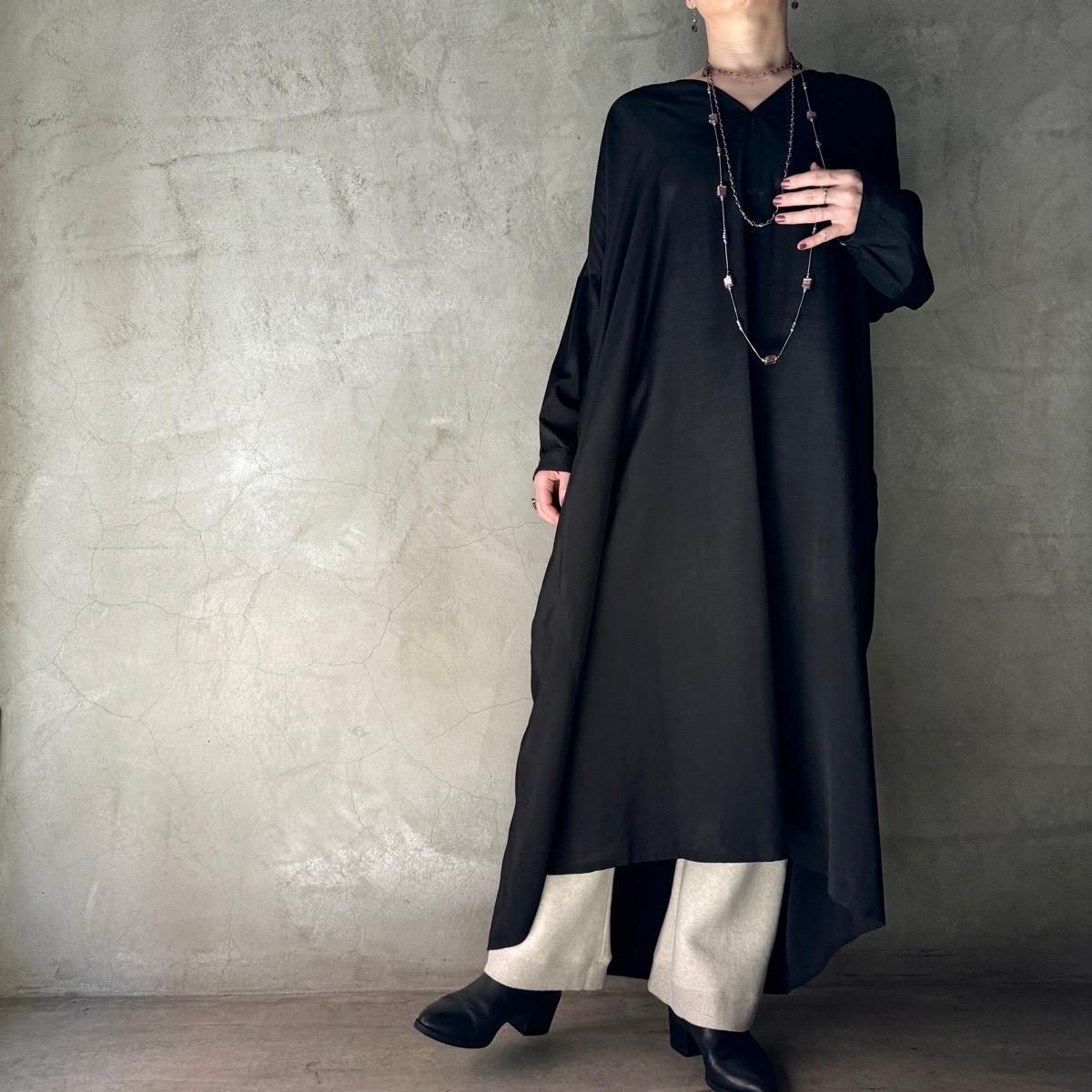 suzuki takayuki v-neck dress ʥ業 Vͥåɥ쥹Black