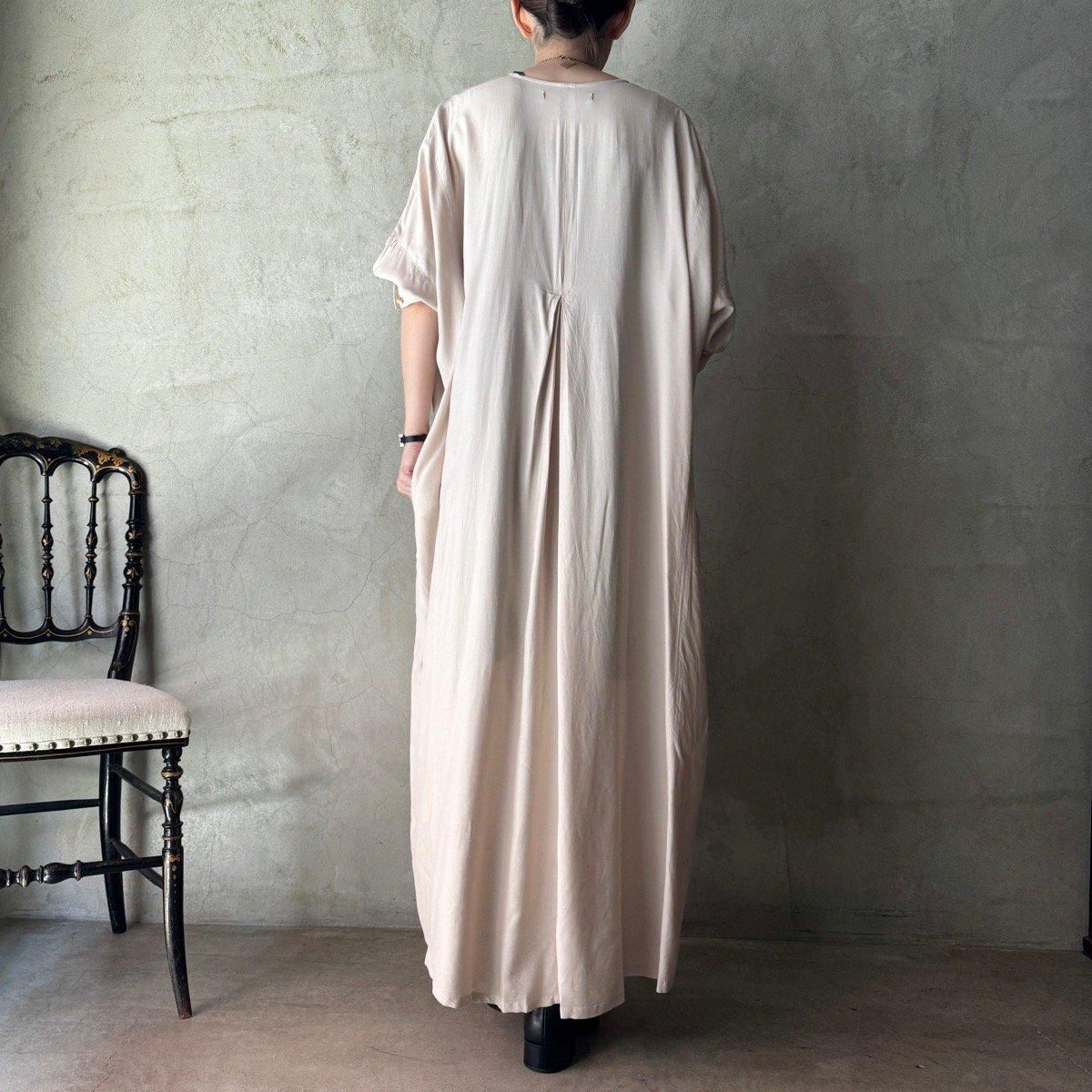 suzuki takayuki v-neck dress ʥ業 Vͥåɥ쥹Ivory