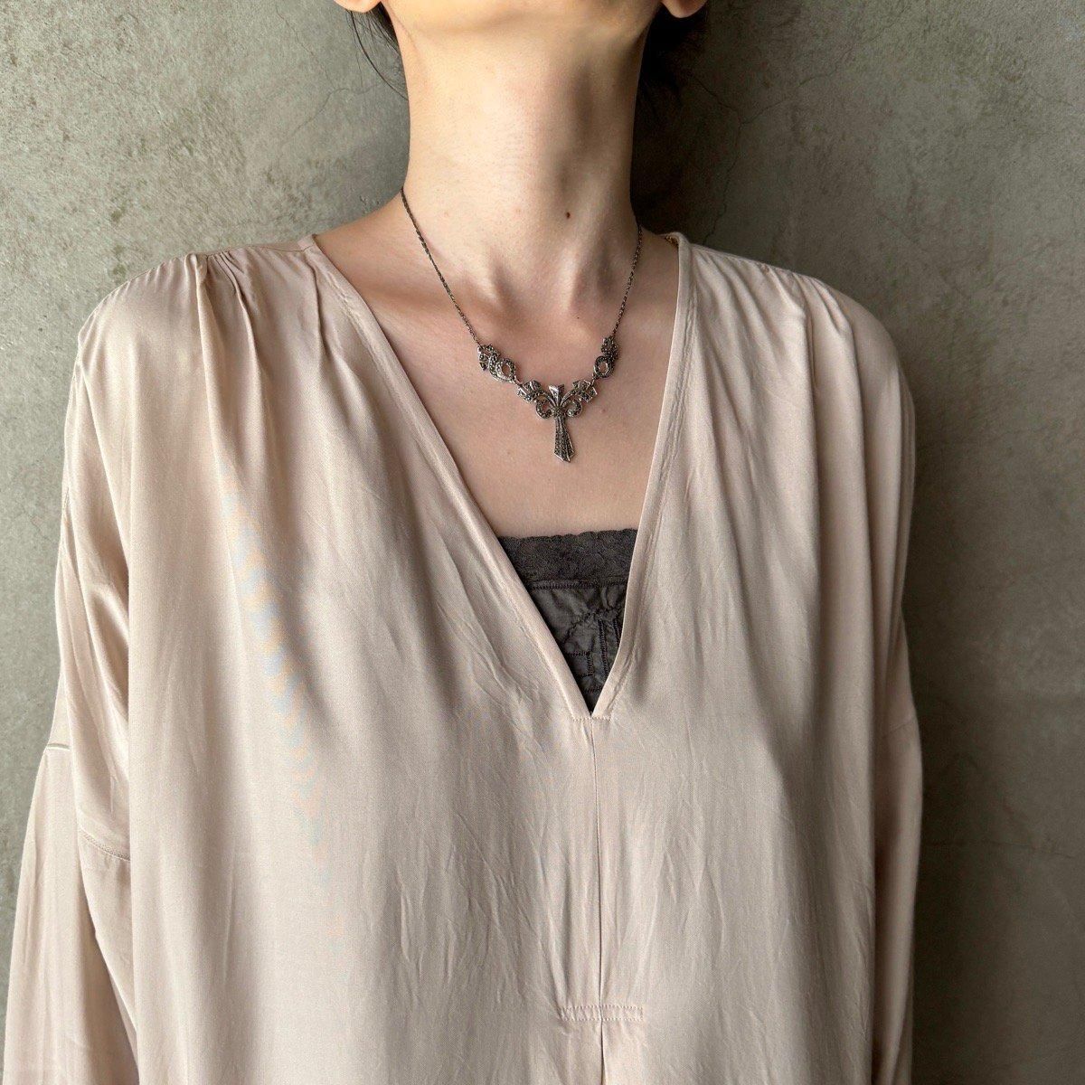 suzuki takayuki v-neck dress ʥ業 Vͥåɥ쥹Ivory
