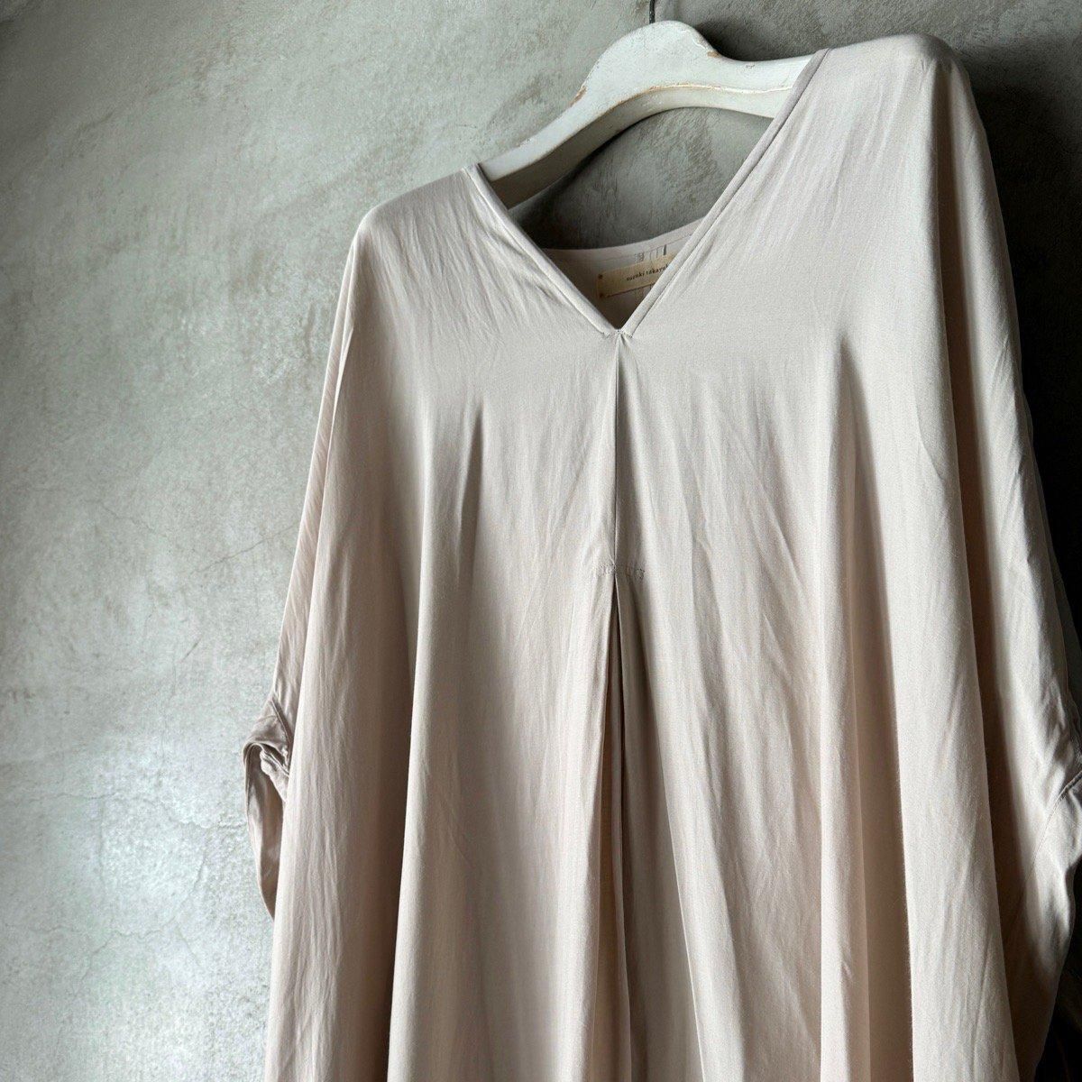 suzuki takayuki v-neck dress ʥ業 Vͥåɥ쥹Ivory