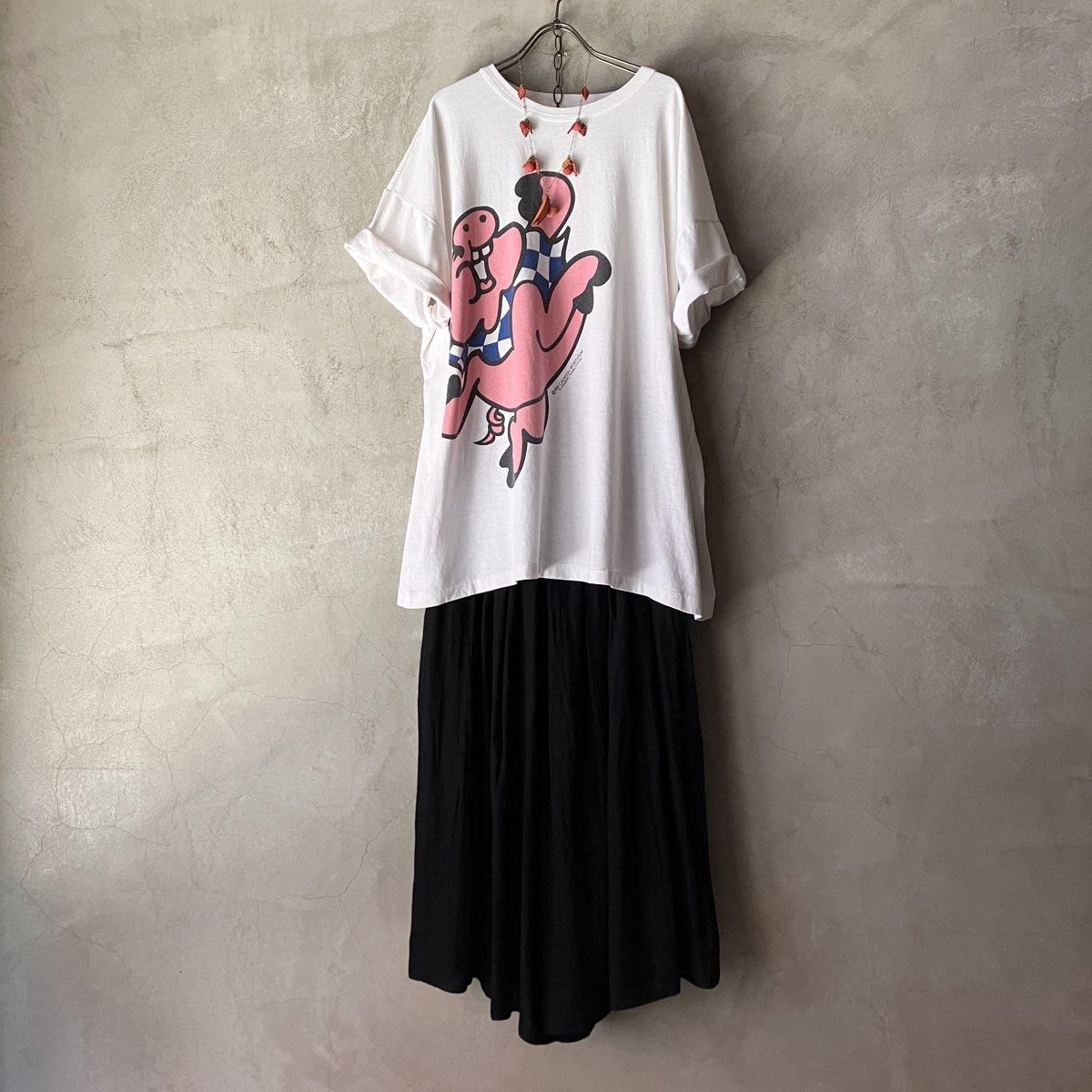 C.1989 CANADA ԥåեå ץ TġVintage Pig Flag Print T-shirt