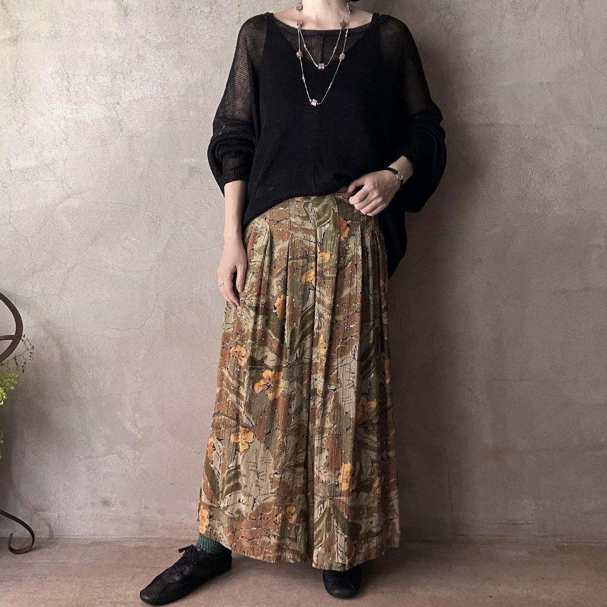 ե ơ ץ å ѥġFrench Vintage Print Tuck Pants