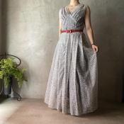 1950ǯ ޥ  ɥ쥹 ץ饹å٥դDamask Sheer Dress & Old Plastic Belt