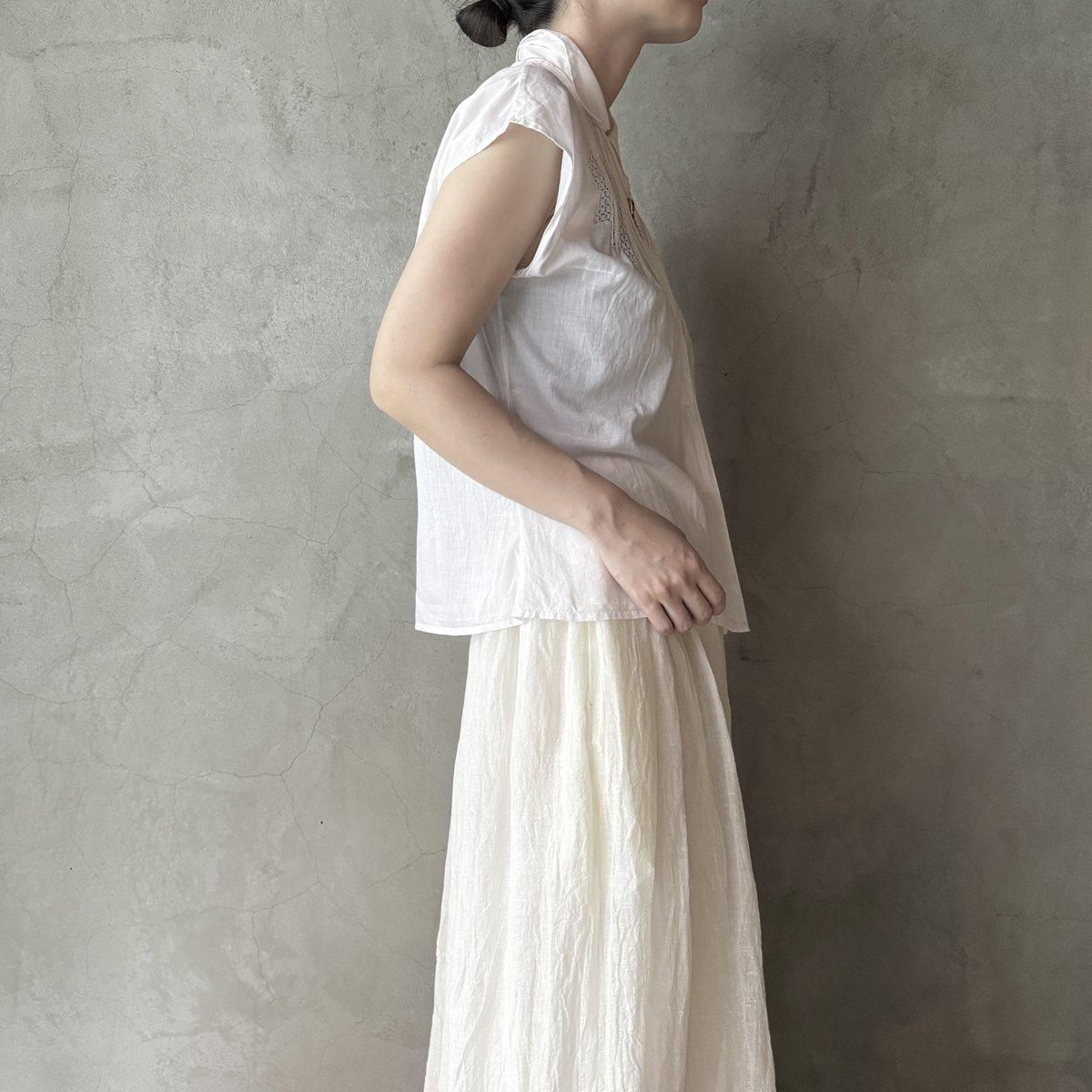 1950ǯ ե 졼 ե꡼ ֥饦Cotton Lace French sleeve Blouse