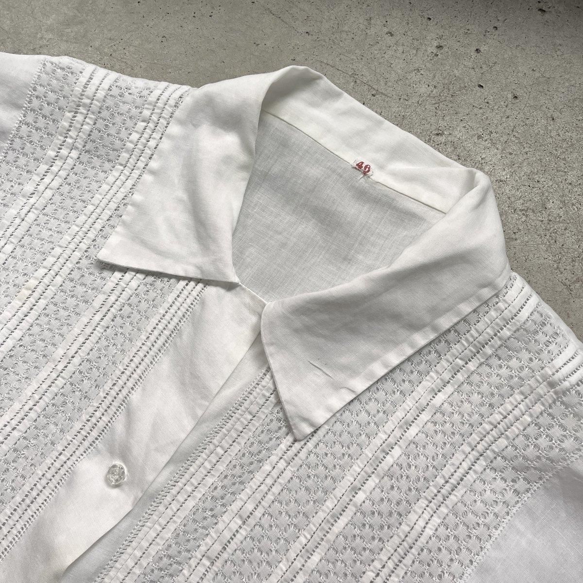 1950ǯ ե 졼 ե꡼ ֥饦Cotton Lace French sleeve Blouse