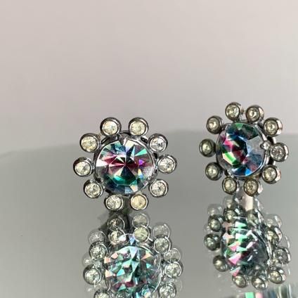 1950ǯ ꥹ饹 󥰡Metal Iris Glass Earrings