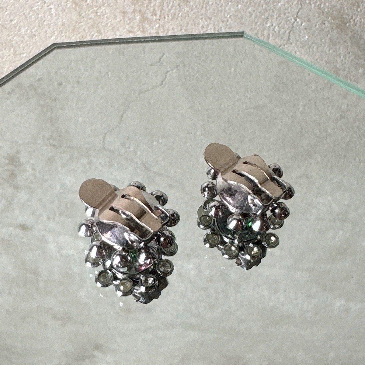 1950ǯ ꥹ饹 󥰡Metal Iris Glass Earrings