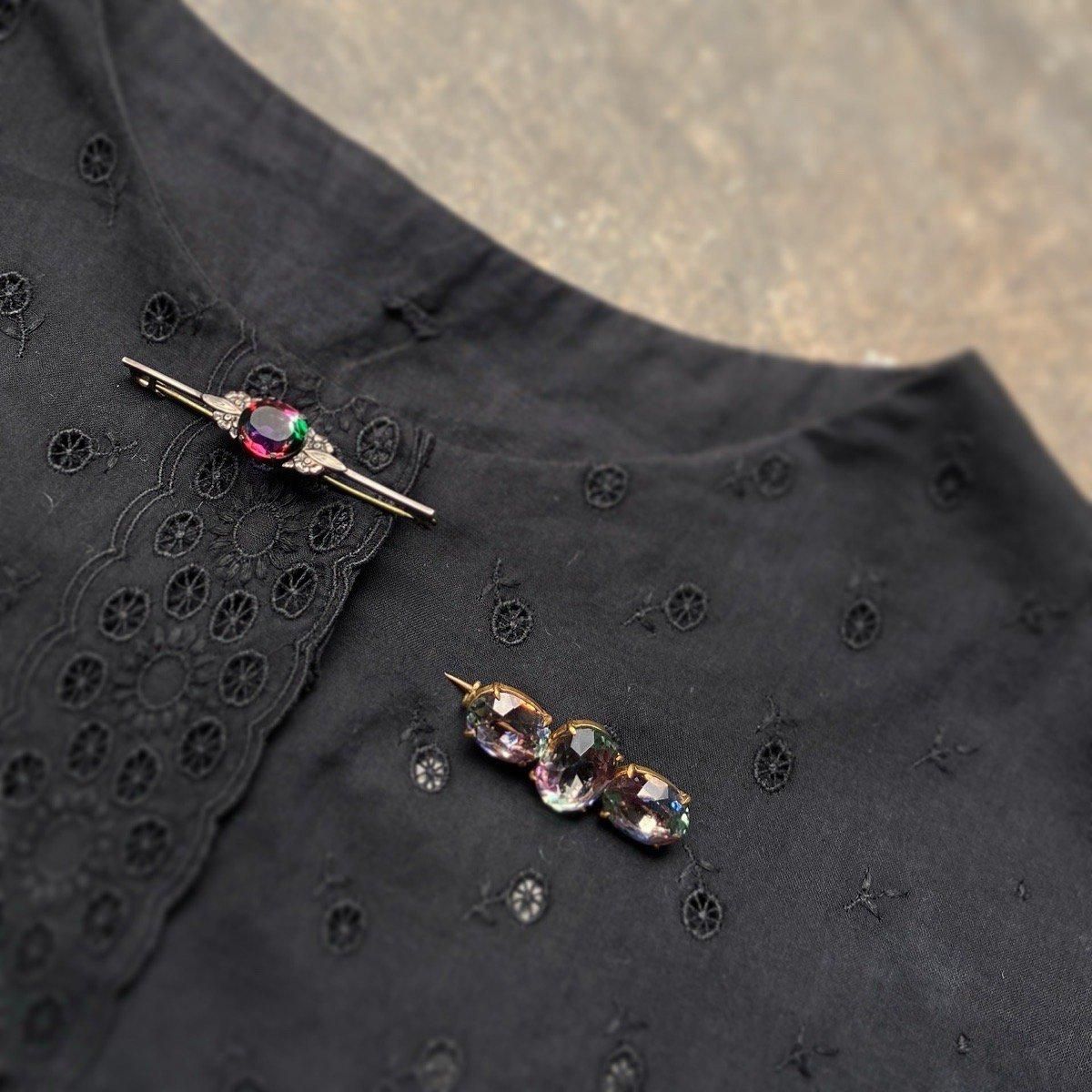 롦ǥ С ꥹ饹 С֥Silver Iris Glass Brooch