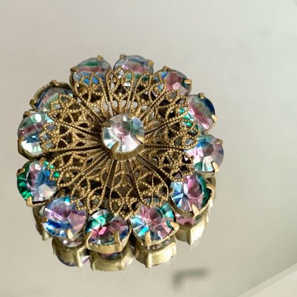 1930-40ǯ ꥹ饹 ֥֥Iris Glass Brooch