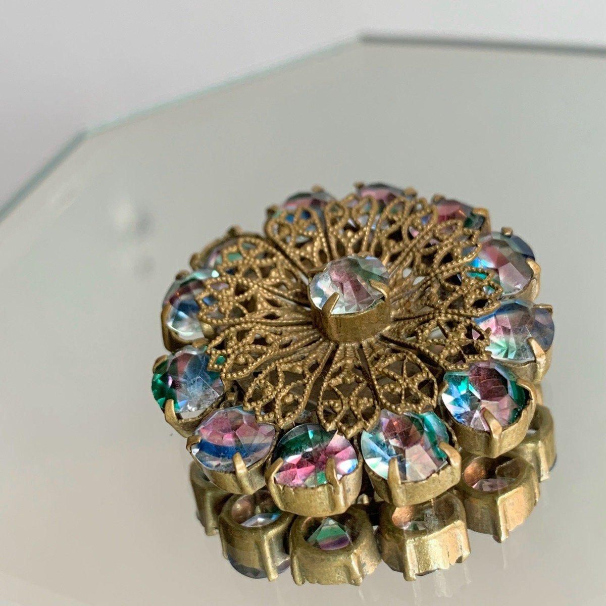 1930-40ǯ ꥹ饹 ֥֥Iris Glass Brooch