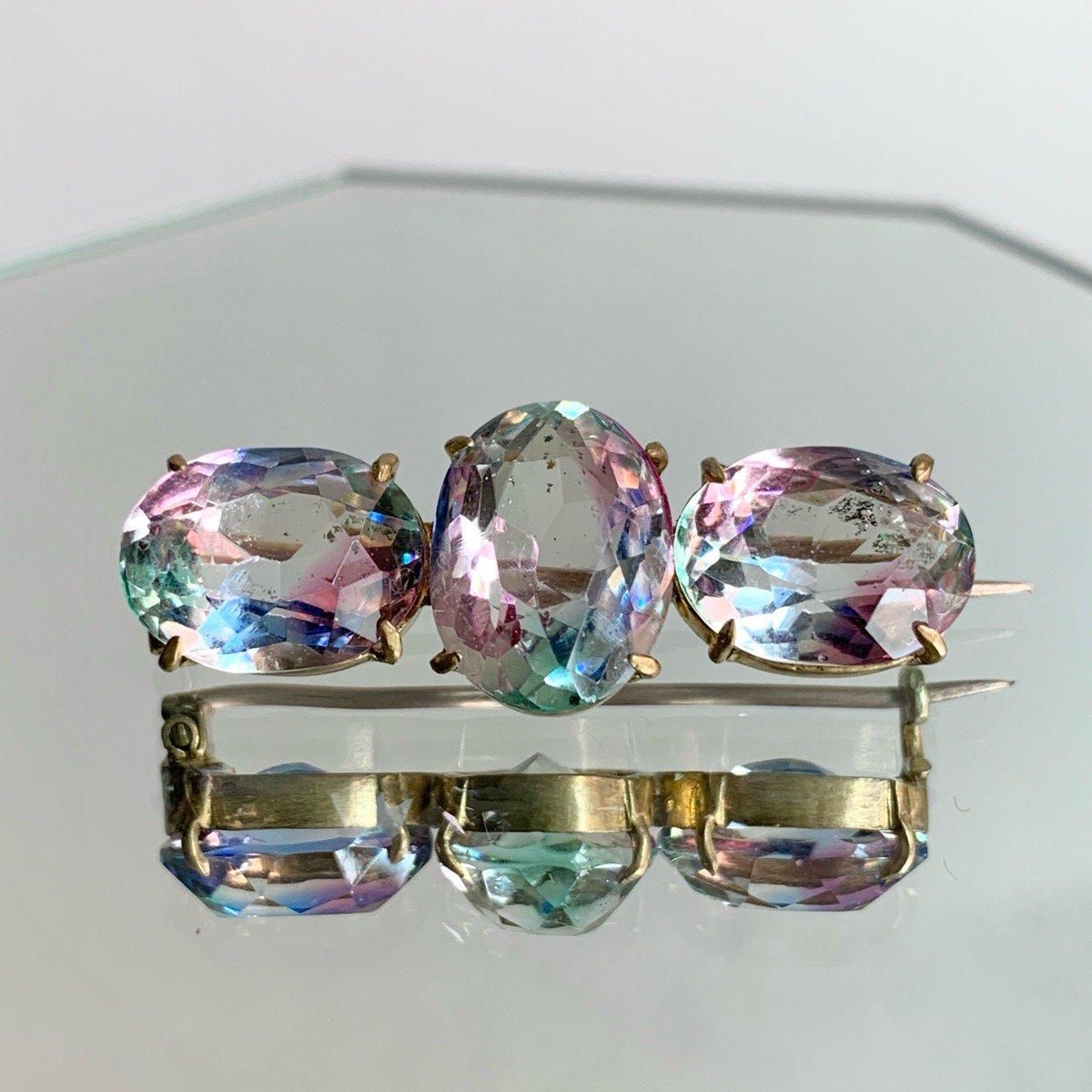 1910ǯ ꥹ饹 ֥Iris Glass Brooch