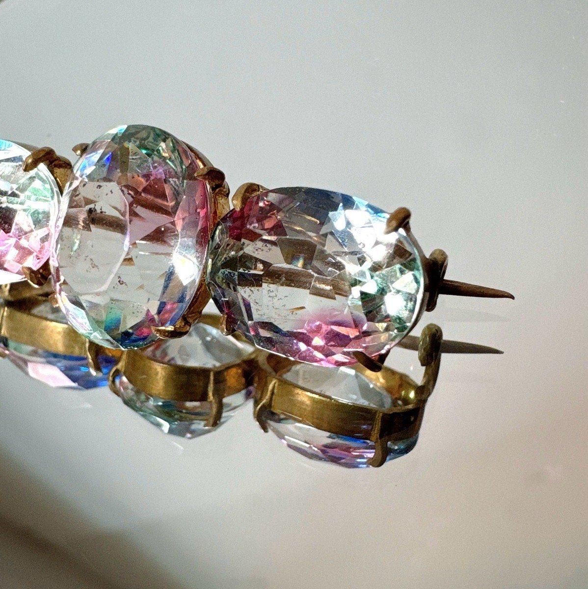 1910ǯ ꥹ饹 ֥Iris Glass Brooch