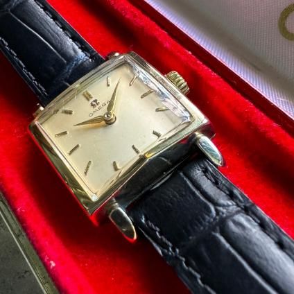 OMEGA（オメガ） 金張 変わりスクエアケース 純正ケース付