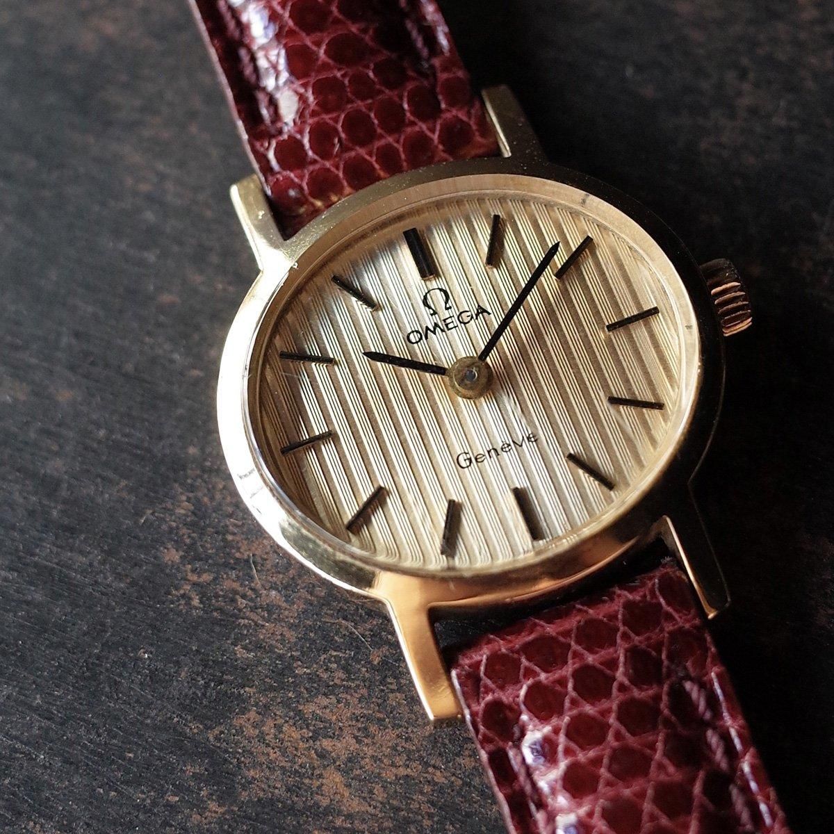 OMEGA GENEVE（オメガ ジュネーブ）オーバルケース ストライプ
