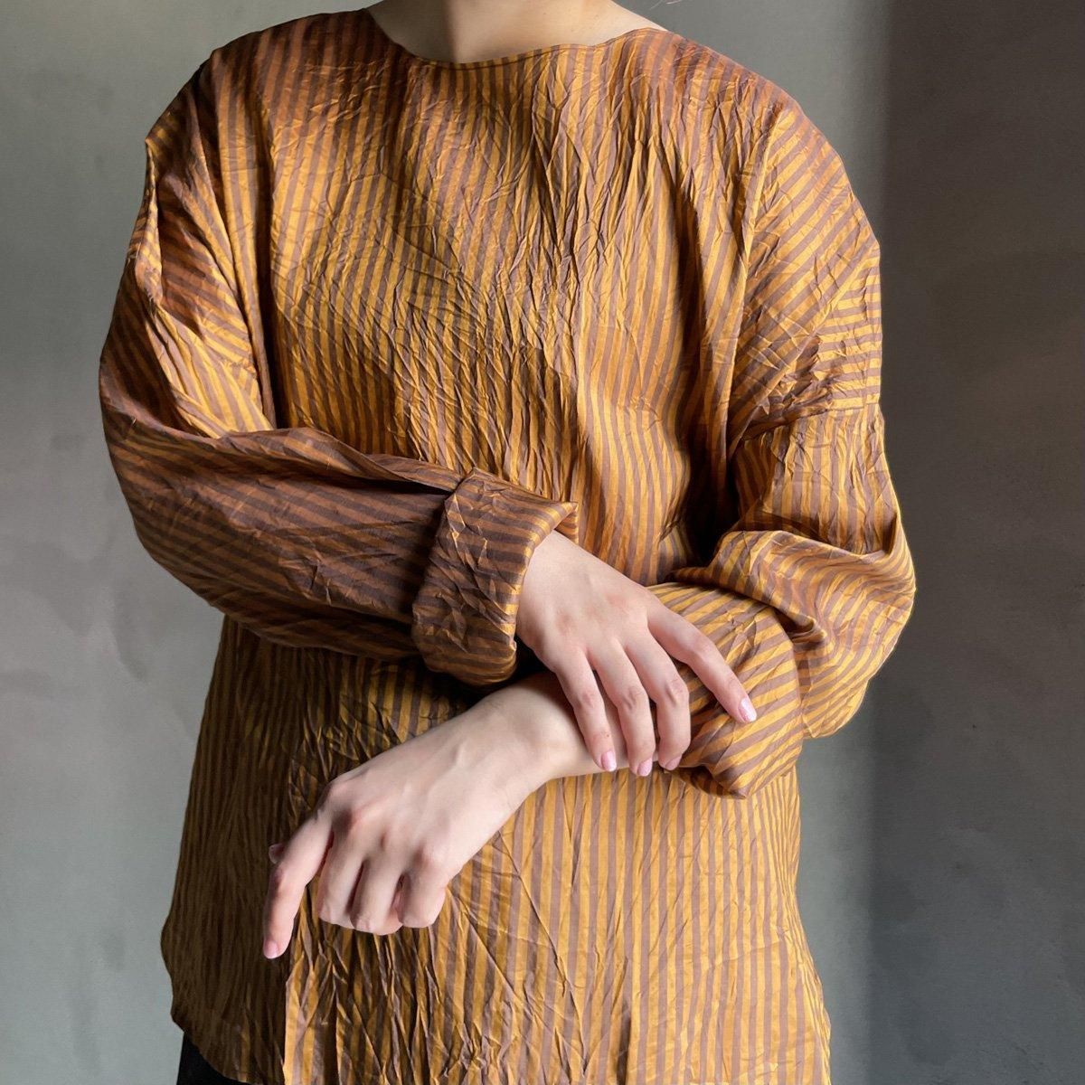 CHRISTIAN PEAU CP R/N LSʥꥹ ݡ ݶ Ĺµ åȥBROWN STRIPE