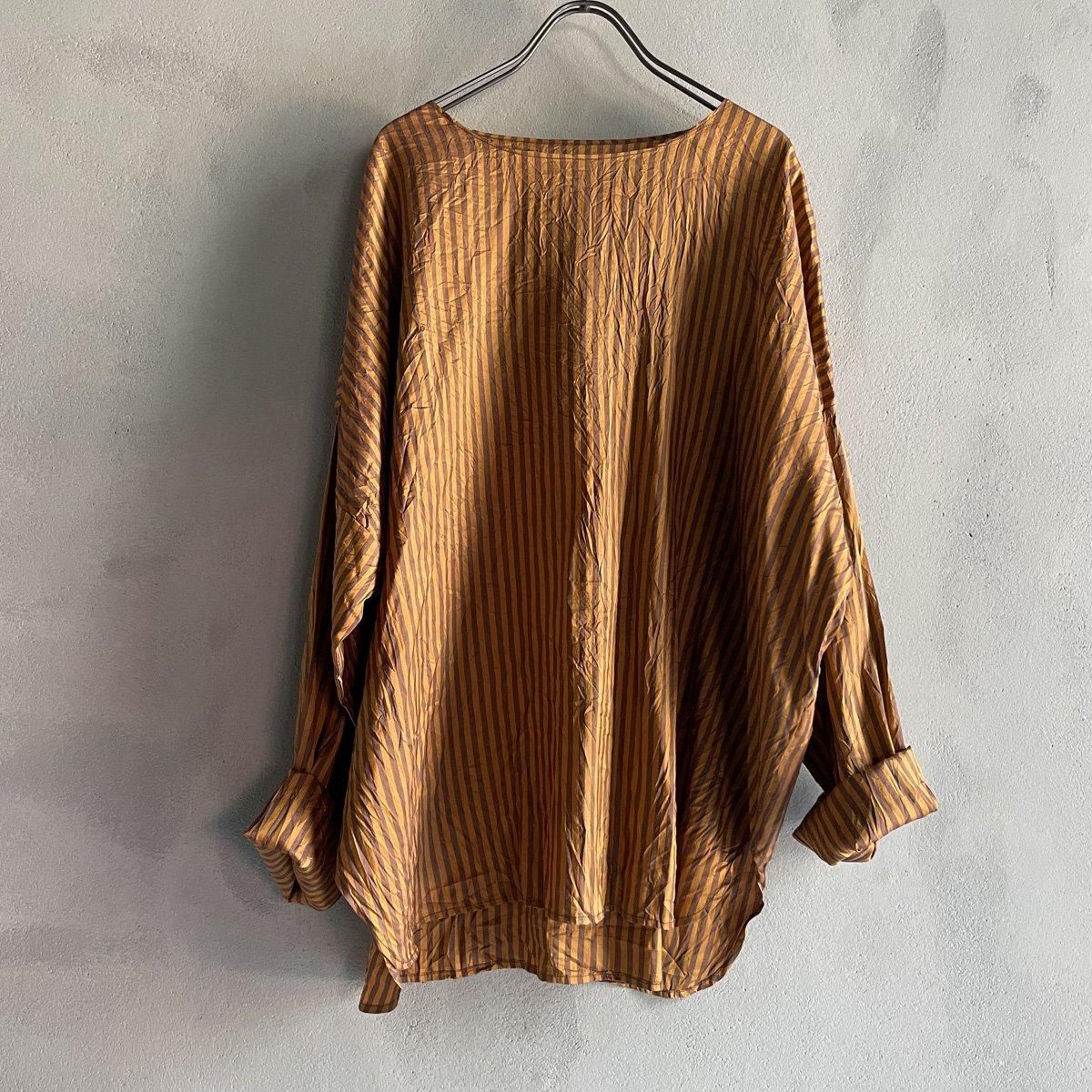 CHRISTIAN PEAU CP R/N LSʥꥹ ݡ ݶ Ĺµ åȥBROWN STRIPE