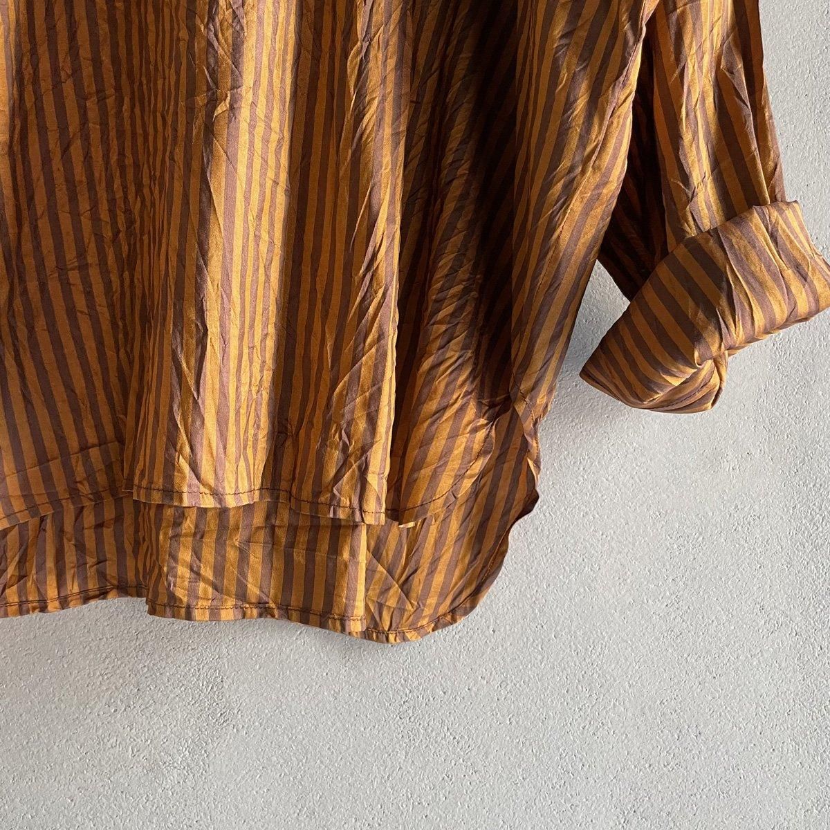 CHRISTIAN PEAU CP R/N LSʥꥹ ݡ ݶ Ĺµ åȥBROWN STRIPE