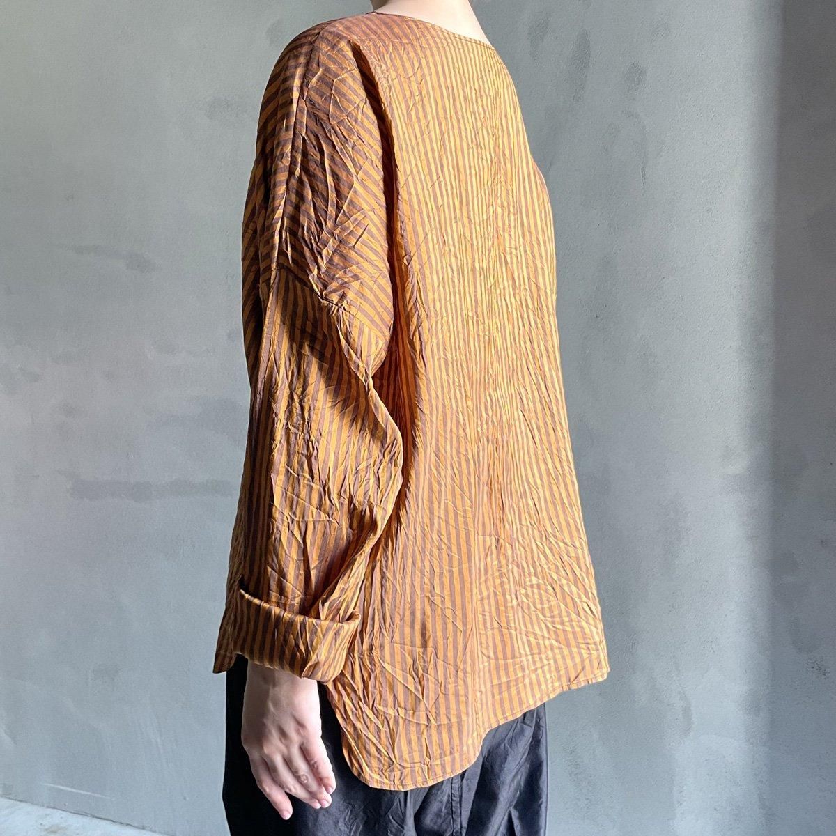 CHRISTIAN PEAU CP R/N LSʥꥹ ݡ ݶ Ĺµ åȥBROWN STRIPE