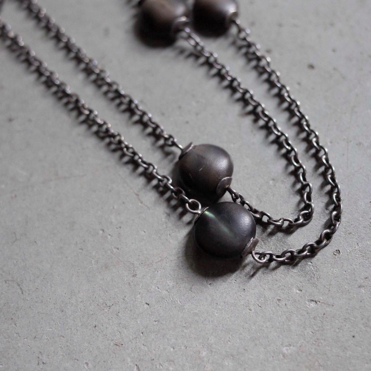 С Х󥷥  ͥå쥹1900-1920's Silver Abalone Shell Long Necklace