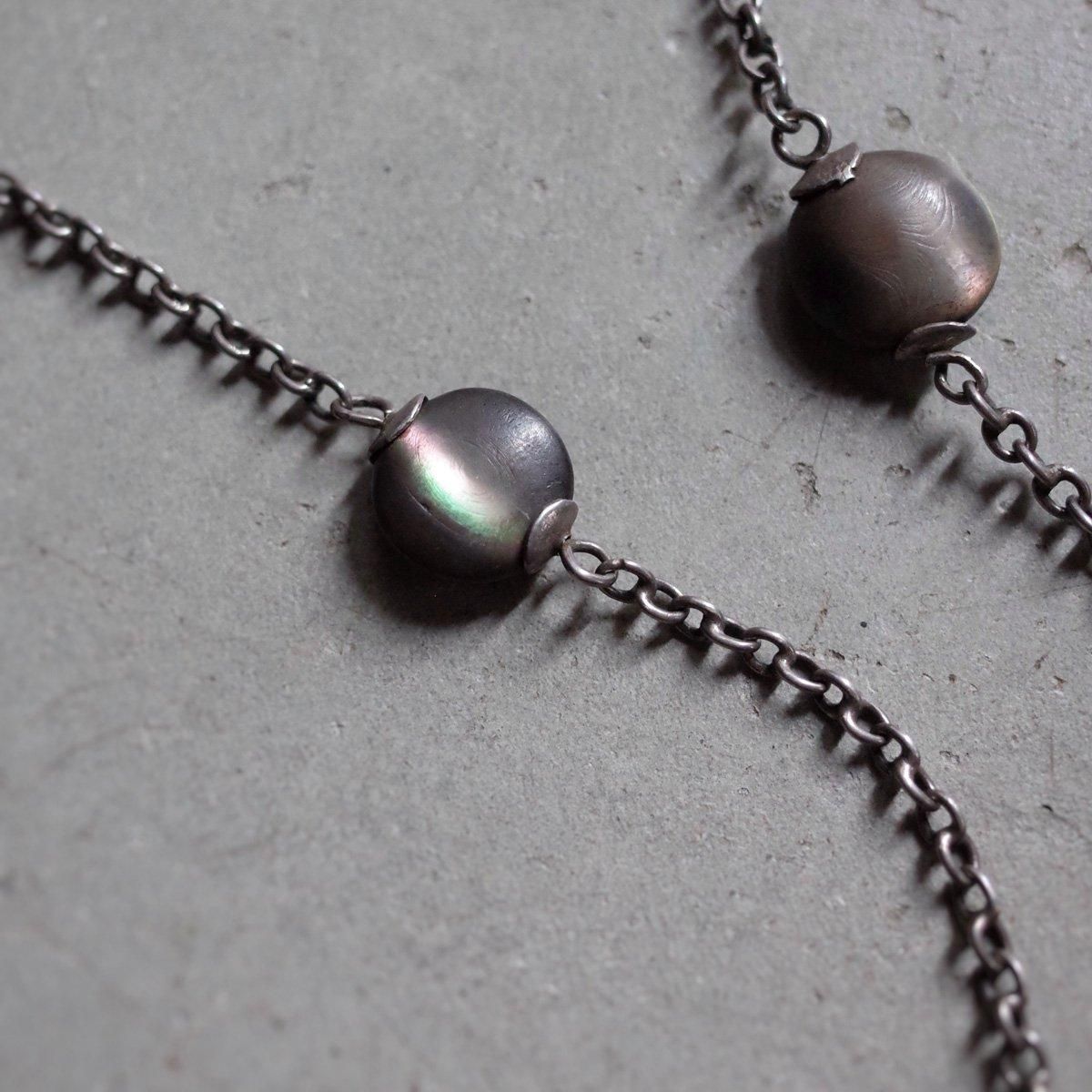С Х󥷥  ͥå쥹1900-1920's Silver Abalone Shell Long Necklace