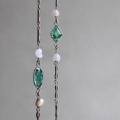 ᥿ ꡼󥬥饹 󥰥ͥå쥹1900-1920's Metal Green Glass Long Necklace
