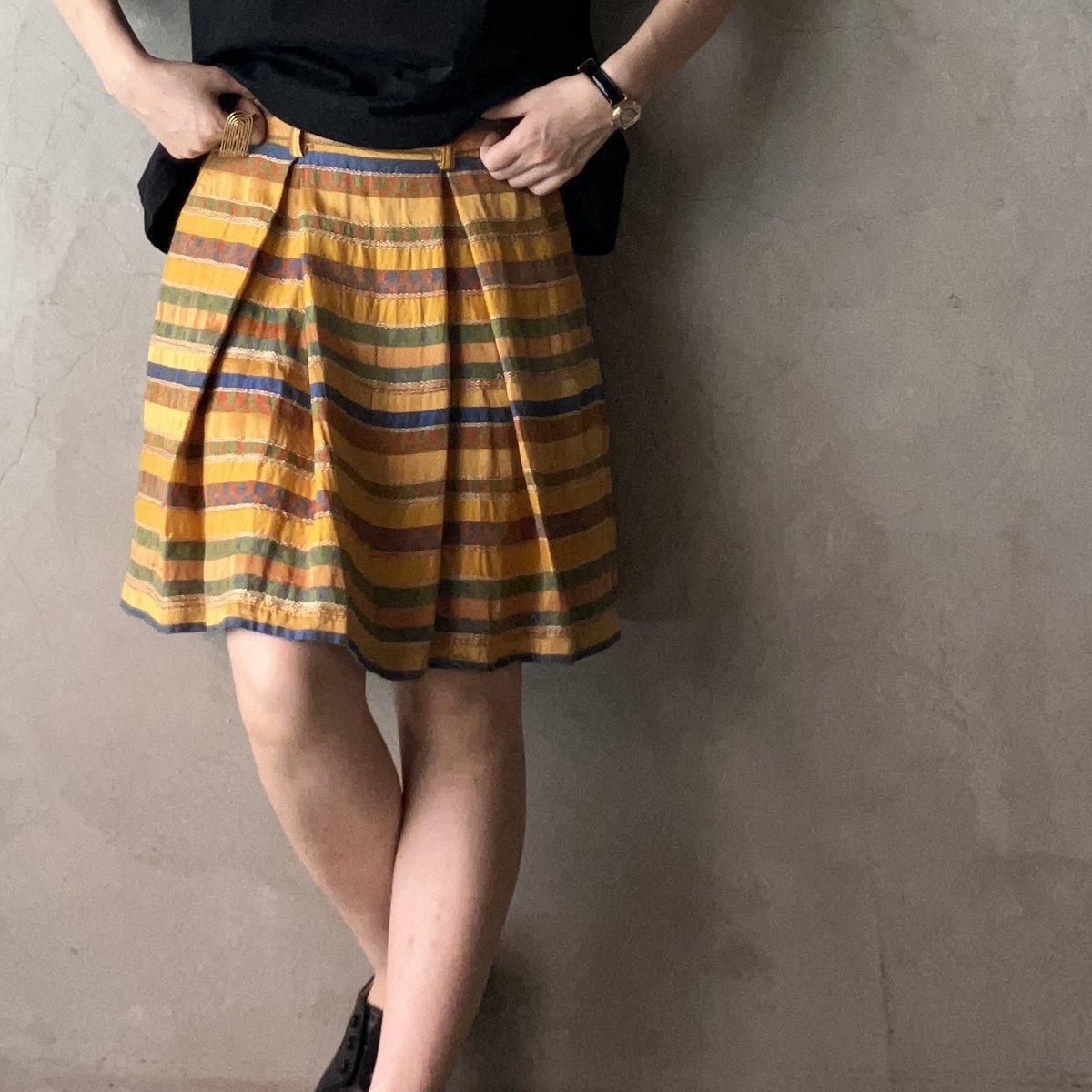 ե ơ 㥬 ޥܡ ܥåå ȡFrench Vintage Jacquard Multiborder Skirt