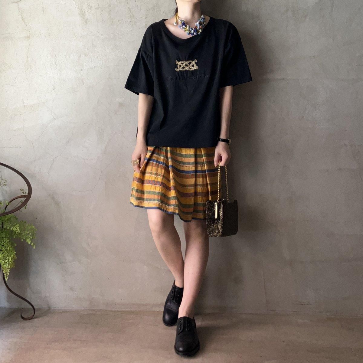 ե ơ 㥬 ޥܡ ܥåå ȡFrench Vintage Jacquard Multiborder Skirt