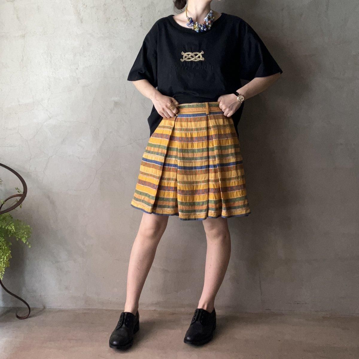 ե ơ 㥬 ޥܡ ܥåå ȡFrench Vintage Jacquard Multiborder Skirt